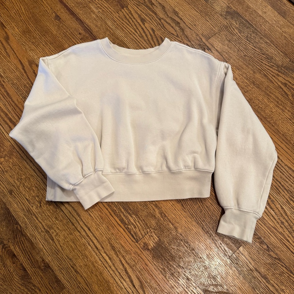 OLD NAVY | Women’s Cropped Khaki Sweatshirt | Size Small
